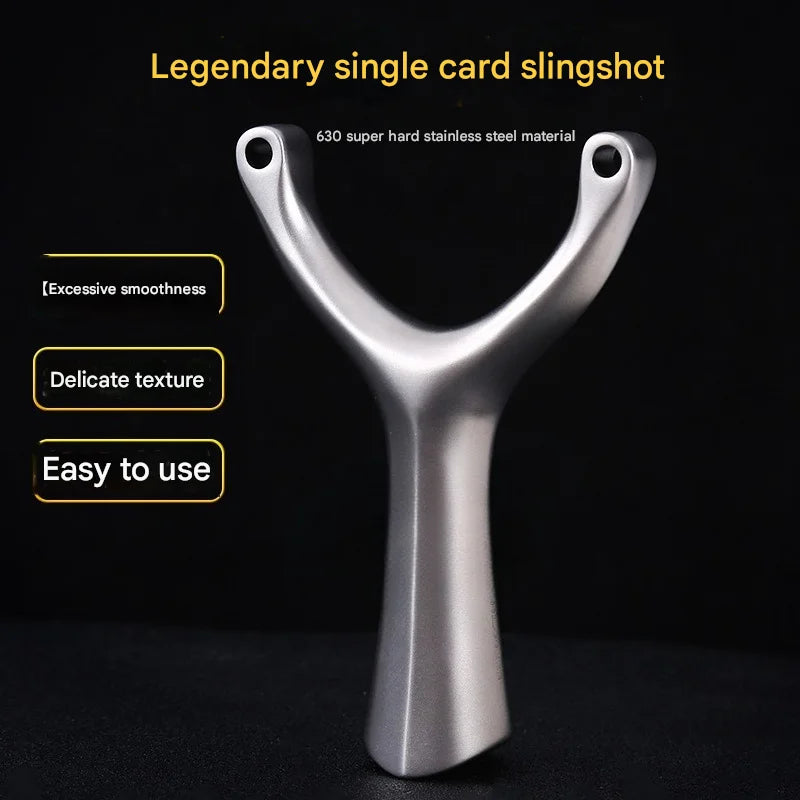 High Quality Hunting Stainless Steel Slingshot With Flat Rubber Band Outdoor Sports Hunting Shooting Catapult Accessories