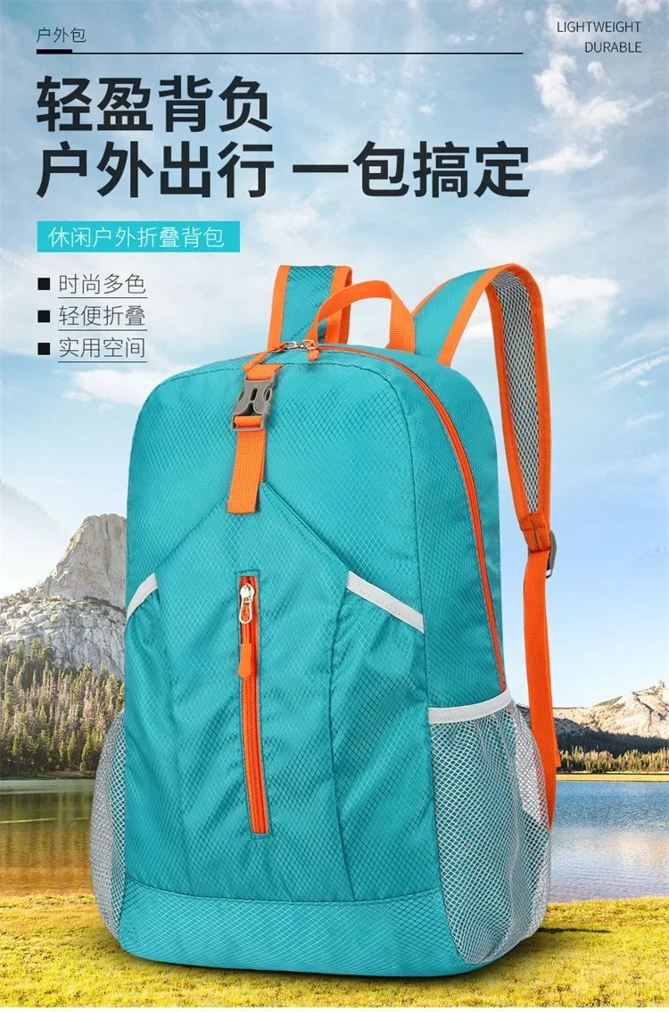 25L Light Folding Waterproof Unisex Hiking Fitness Camping waterproof Climbing Travel Bag Outdoor Sports Leisure Backpack