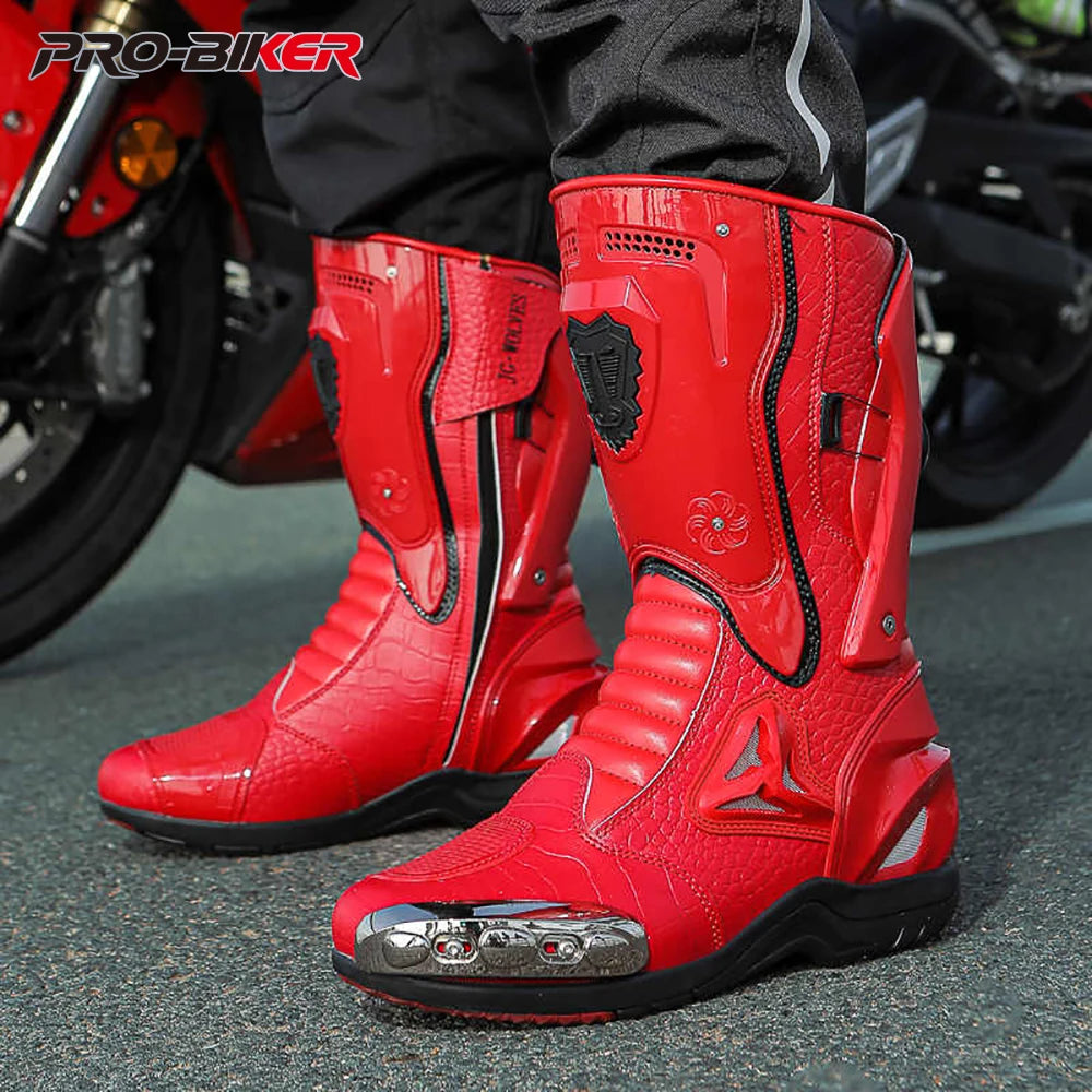 36-47 Anti Fall Motocross Boots Wear-resistant Motorcycle Boots Men's Women Racing Boots Safe Riding Equipment Rally Shoes