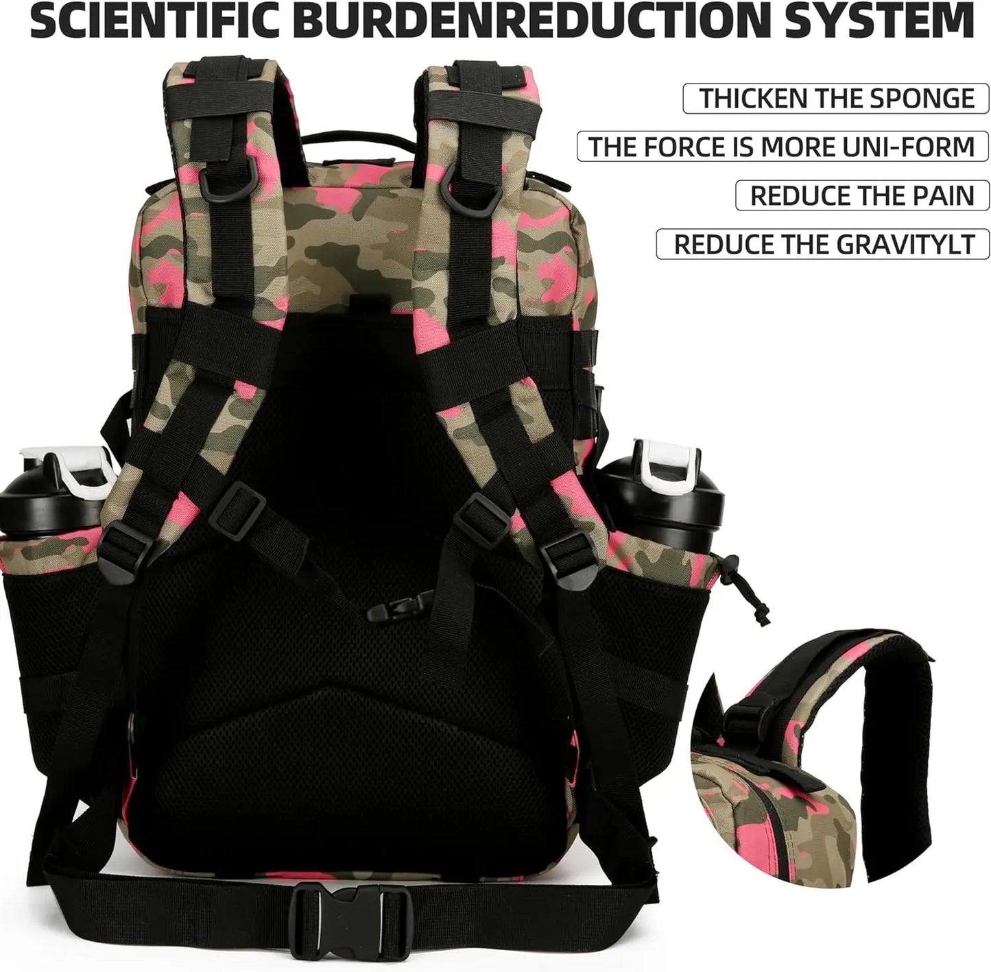 20L 45L Tactical Backpack 3P Bag Assault Outdoor Backpack Waterproof Climbing Rucksack Camping Hiking Mochila Hunting Sports