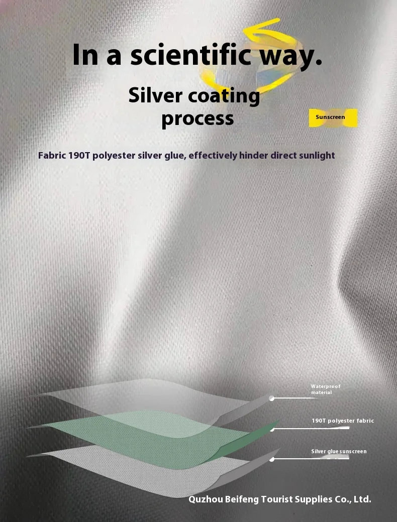 Single Camping Tent -190T Silver Plated Polyester 150D Waterproof Oxford 1.42KG Lightweight and Portable Outdoor Tent ultralight