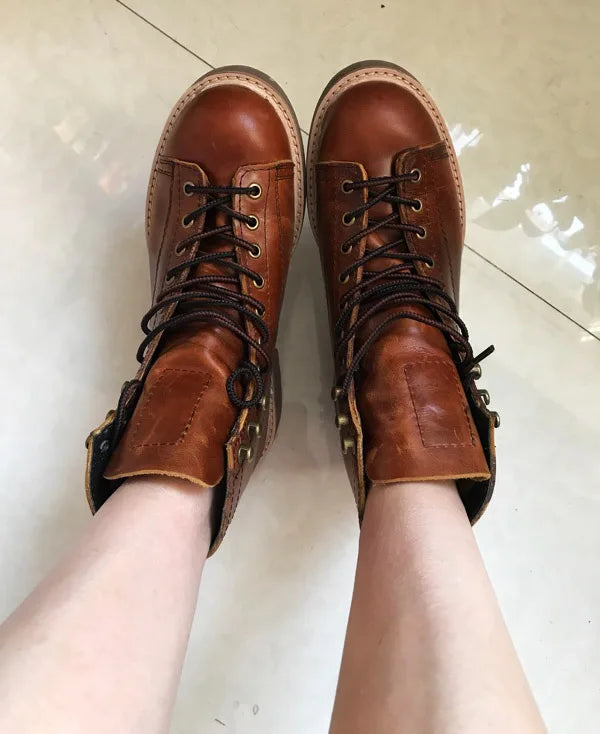 Mens British Wind Retro Boots Motorcycle Short Boots Men's Leather Boot Casual Work Shoes Men Women's Tide Chelsea Boots