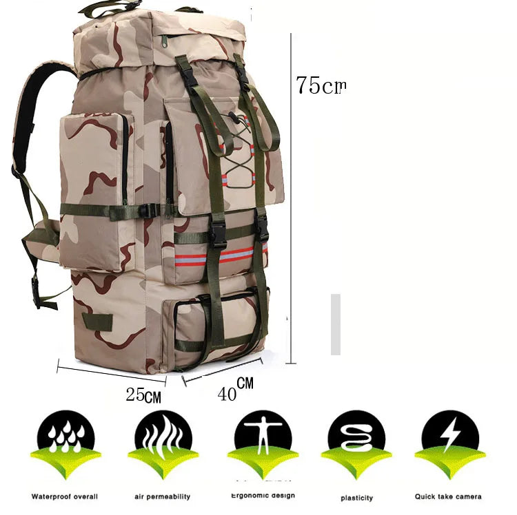 Super Backpack 130L Outdoor Extra Large Travel Bag Tent Camping Rescue Capacity Luggage Backpack for men and women
