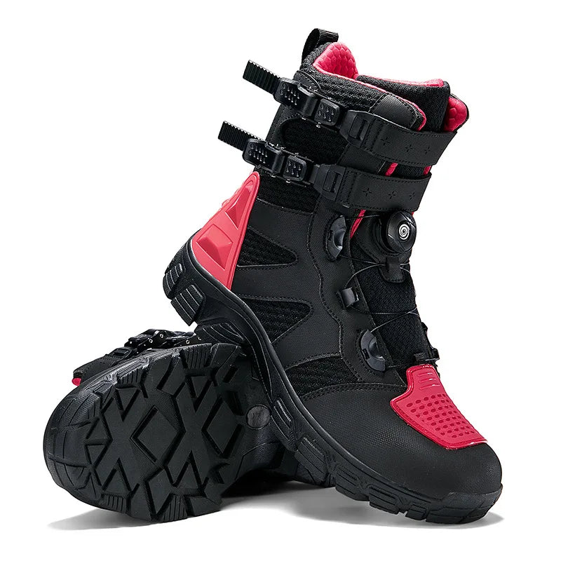 Motorcycle Boots Men's Mid-Calf Motocross Races Protective Boots Outdoor Breathable Non Slip Motos Sports Shoes Botas Moto Hombr