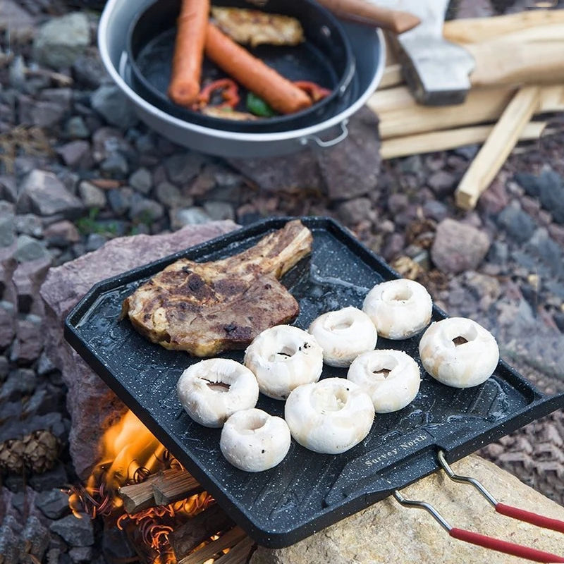Camping Cooking Pan Non Stick Folding Picnic Frying Pan Portable Easy Clean Grill Hiking Bbq Dinner Frying Plate