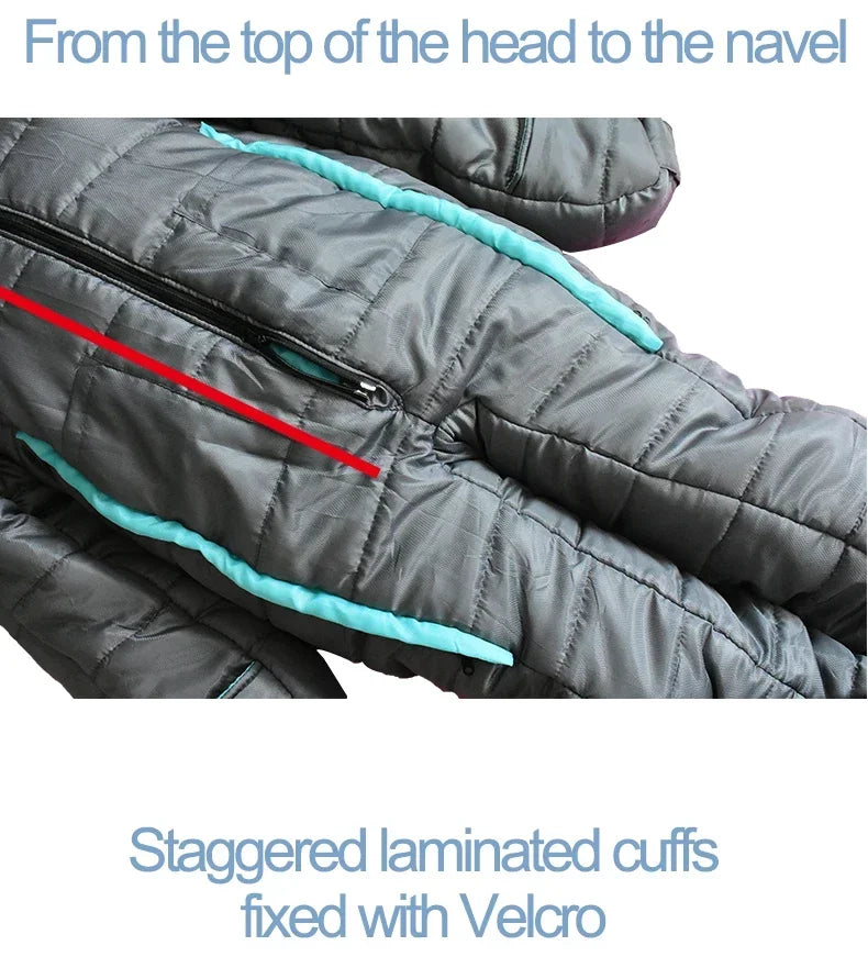 Creative Alien Human Shape Sleeping Bag Portable Camping Full Body Wearable Bedding 3 Size Suitable For Most People