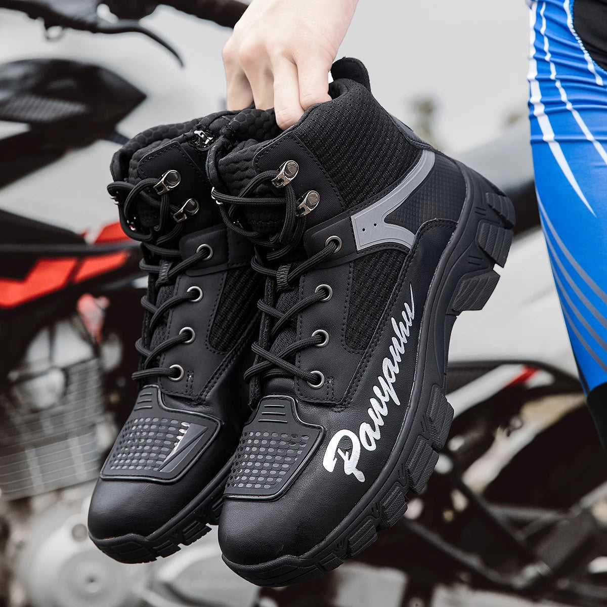 Motorcycle Boots for Man 2025 New Breathable Motocross Riding Boot Men's Motos Protective Shoes Motorbike Anticollision Shoes