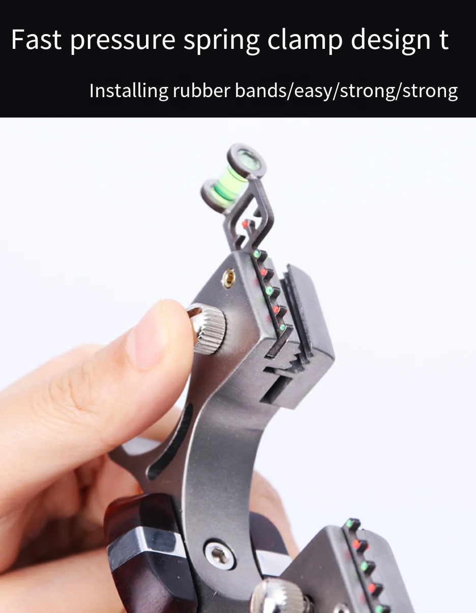 High-precision Stainless Steel Slingshots Laser Aiming Slingshot With rubber bands Outdoor Hunting Catapult Shooting