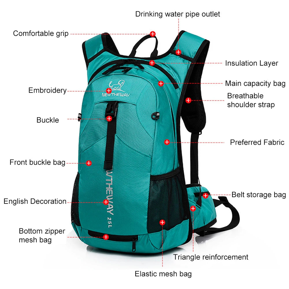 1PCS 25L Hiking Backpack Men Women, Backpacking Packs, Waterproof Camping Backpacks Bag, Camping Essentials for Trekking Travel