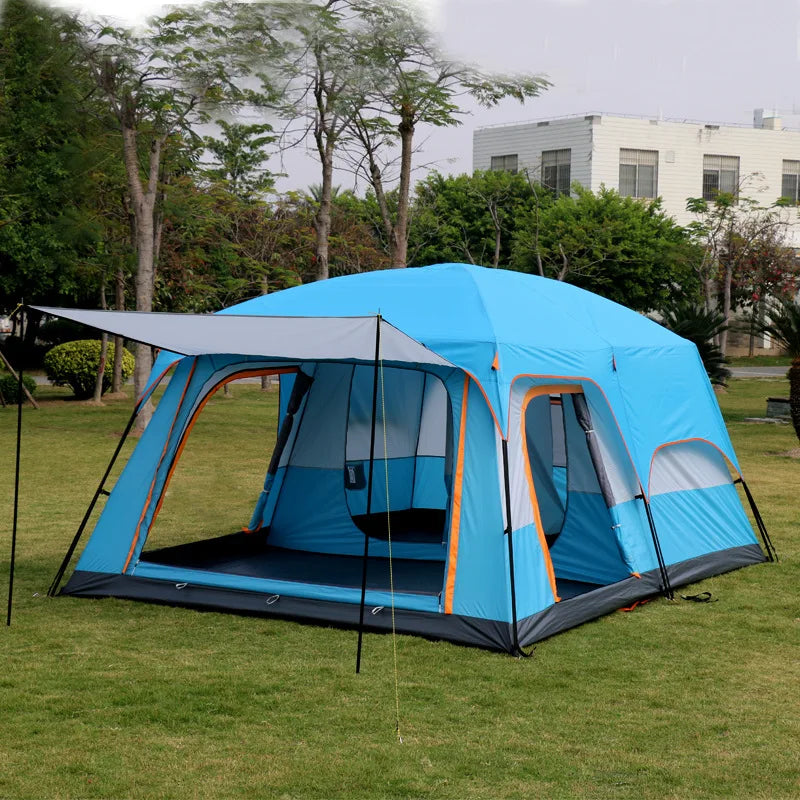 Outdoor Camping Tent Portable Rainproof Mosquito Proof Double Layer Tent 3-5 People One Bedroom One Hall Small Size Tent
