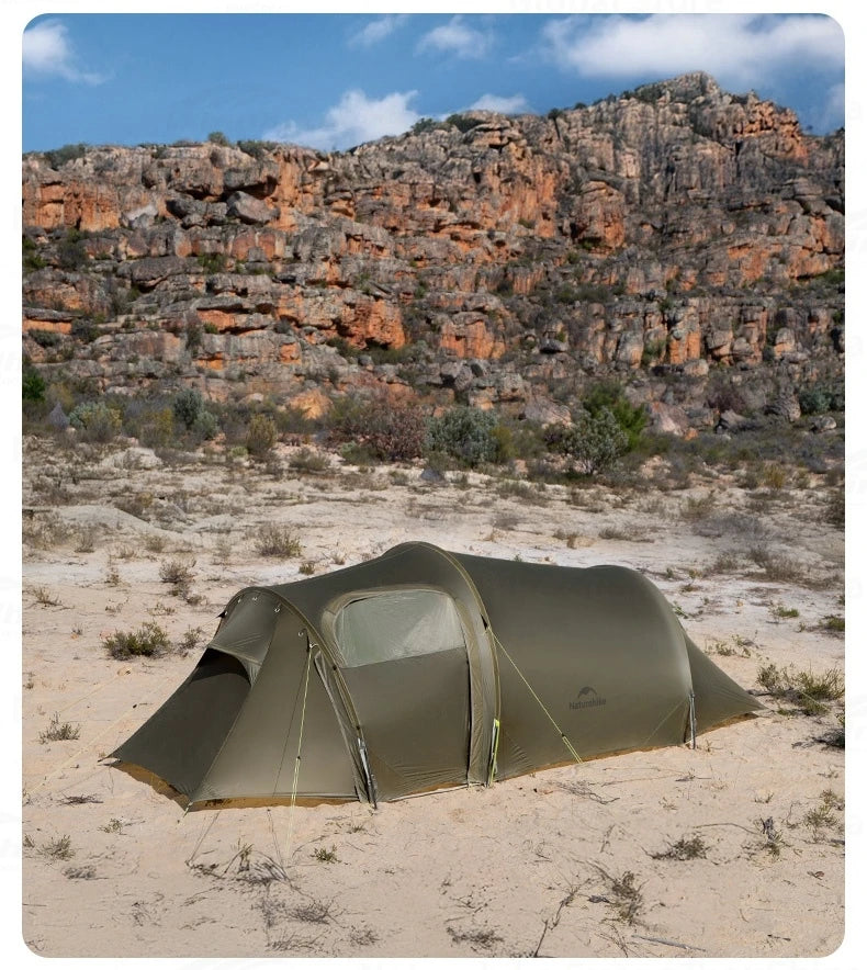 Naturehike Opalus UL Tunnel Tent 2-3 Person 15D Nylon 4 Season Hiking Tent Lightweight Large Space Outdoor Travel Camping Tent