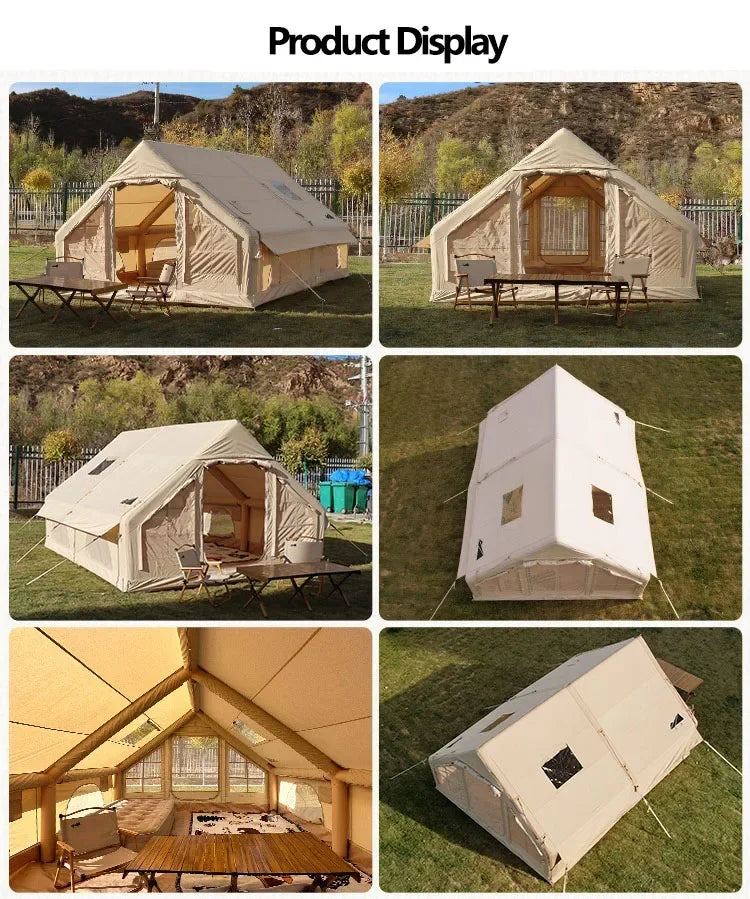 12㎡ Large Size Inflatable Tent Cotton Fabric Marquee Protect Against The Rain and Sun Camping & Traveling Essentials Tents