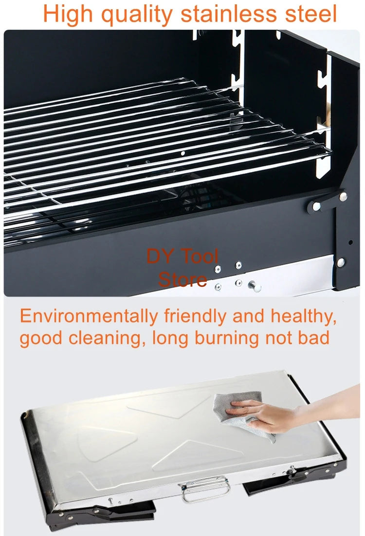 Outdoor Grill Courtyard Portable Household Charcoal Stainless Steel Barbecue Stove Camping Stove Barbecue Stove