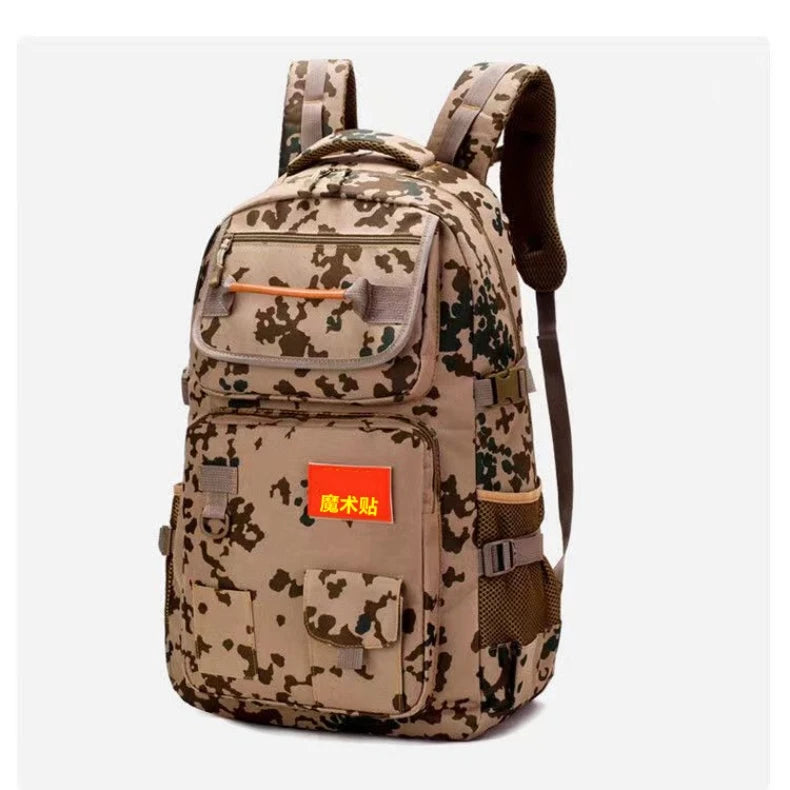 60L Outdoor Hiking Sports Backpack Large Capacity Camping Travel Climbing Bag Camo Military Tactical Rucksack Student Work Pack