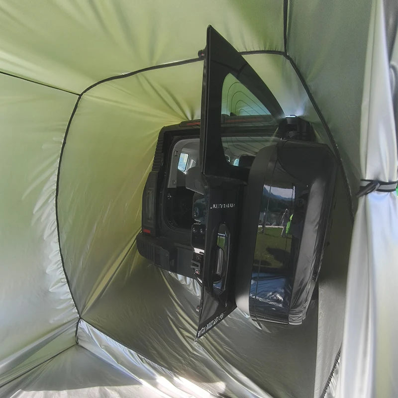 SUV Car Tent with Big Awning, Rear Tent, Camping, Multi-Use Tarp, Roomy Family Camping Tent with Floor, Car Side Tent