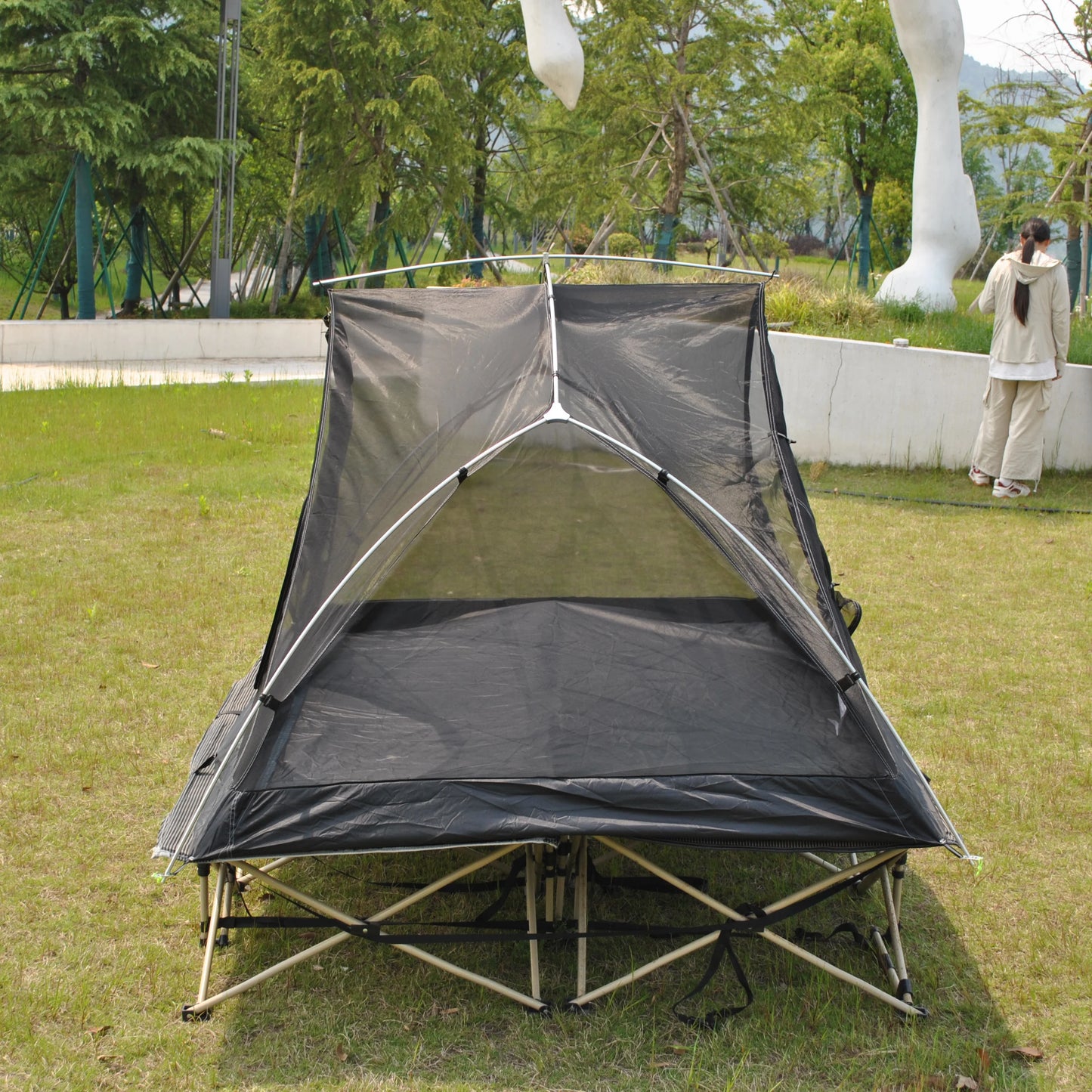 Camping Tent 2 Person, Professional Waterproof & Windproof Lightweight Backpacking Tent Can Be Cot Tent,bed Tent Not Include Bed