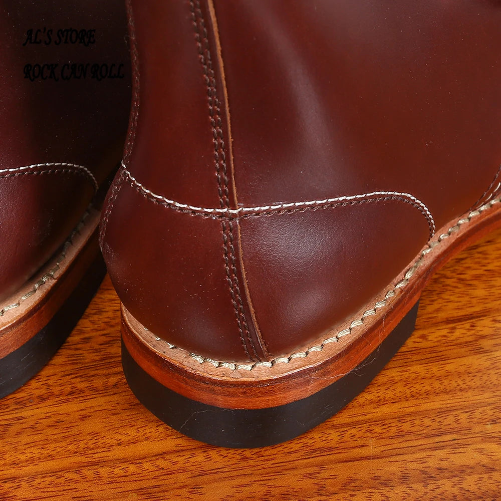 XW318 RockCanRoll Super Quality Size 35-52 Handmade Goodyear Welted Durable Italian Cowhide Boot Custom Made Available