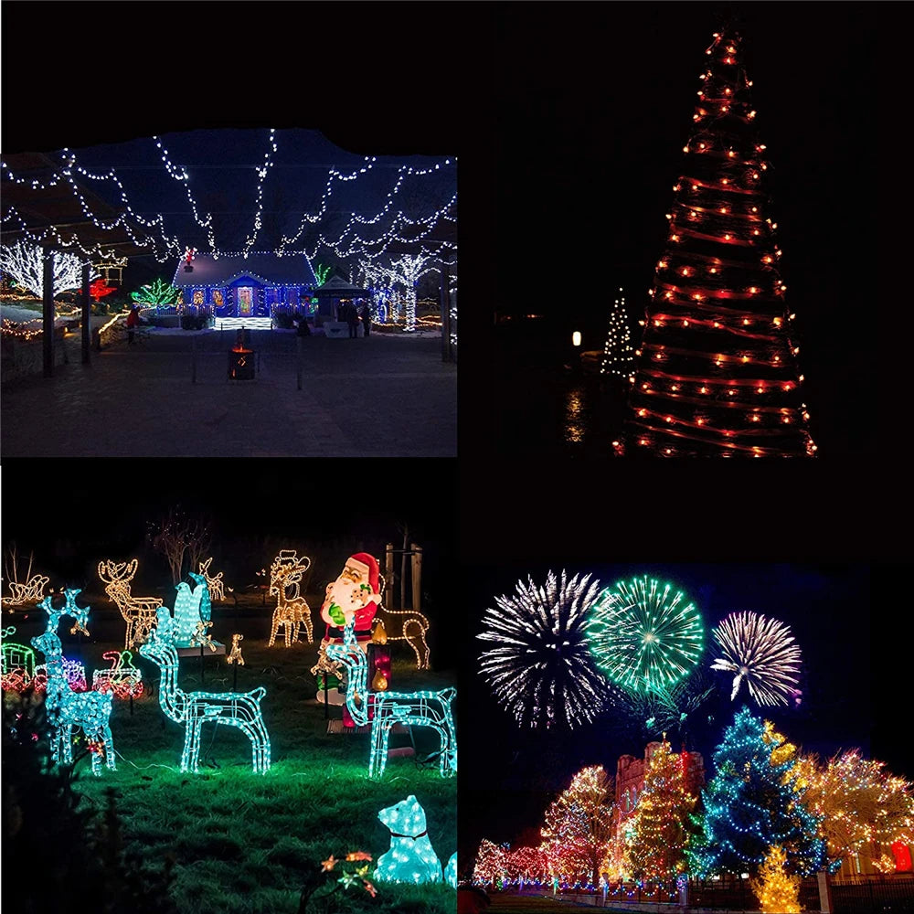 Solar Lights For Garden Decoration Led Rope Strip Lights 8 Mode 7m/12m/22m Waterproof Garland For Fence Yard Party Wedding Decor