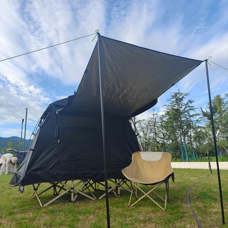 Waterproof Camping Cot Tent with External Cover, 1 Person, Off-ground Tent, COT BED Not Ingraded