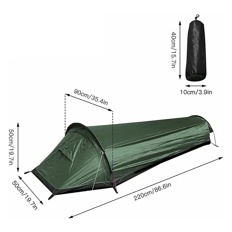 800g Ultralight Tent 1 Person Backpacking Tent for Tourism Cycling Camping Tent Waterproof Sleeping Bag Car Travel Equipment