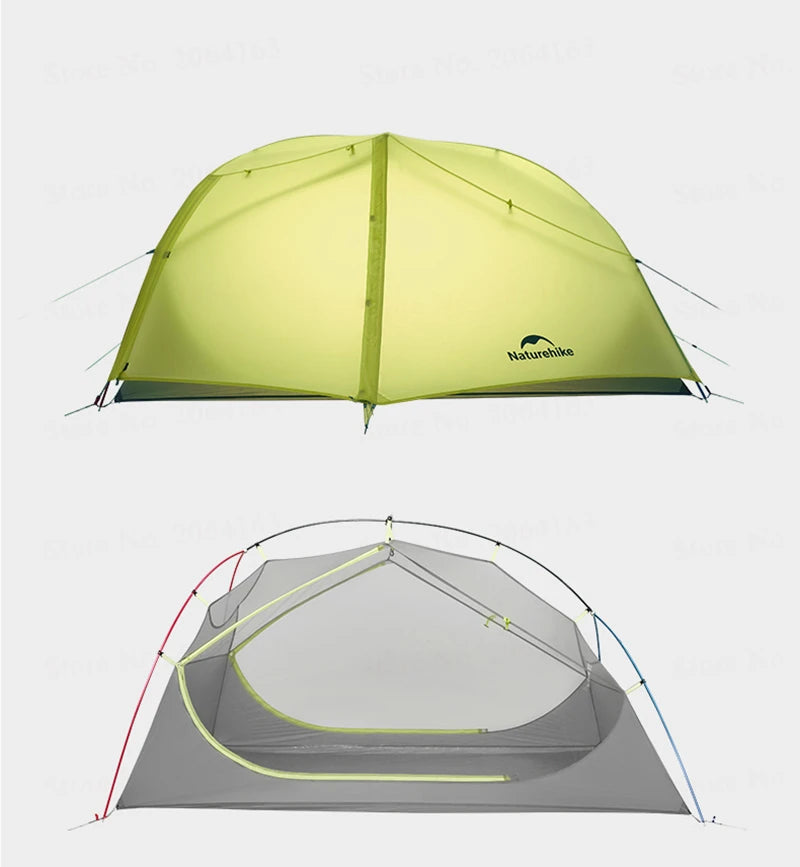 Naturehike Star River EXT Double Layer Camping Tent 10D Nylon 1 2 Person Ultralight  Outdoor Tent Waterproof Lightweight Tents