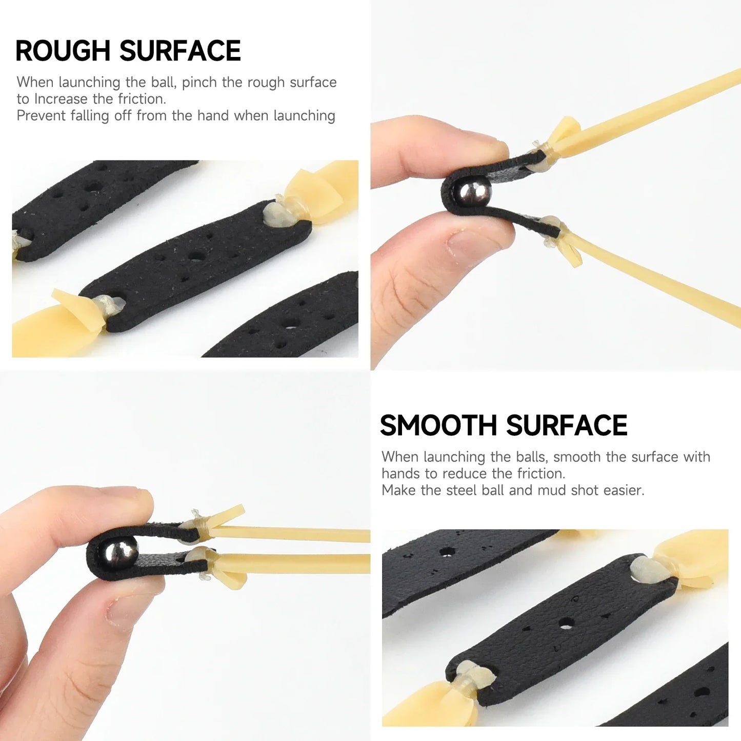 Slingshot Rubber Band 1.5/2.0mm High Quickly 1-5PCS Hunting Powerful Flat Elasticity Outdoor Catapult Shooting Accessories