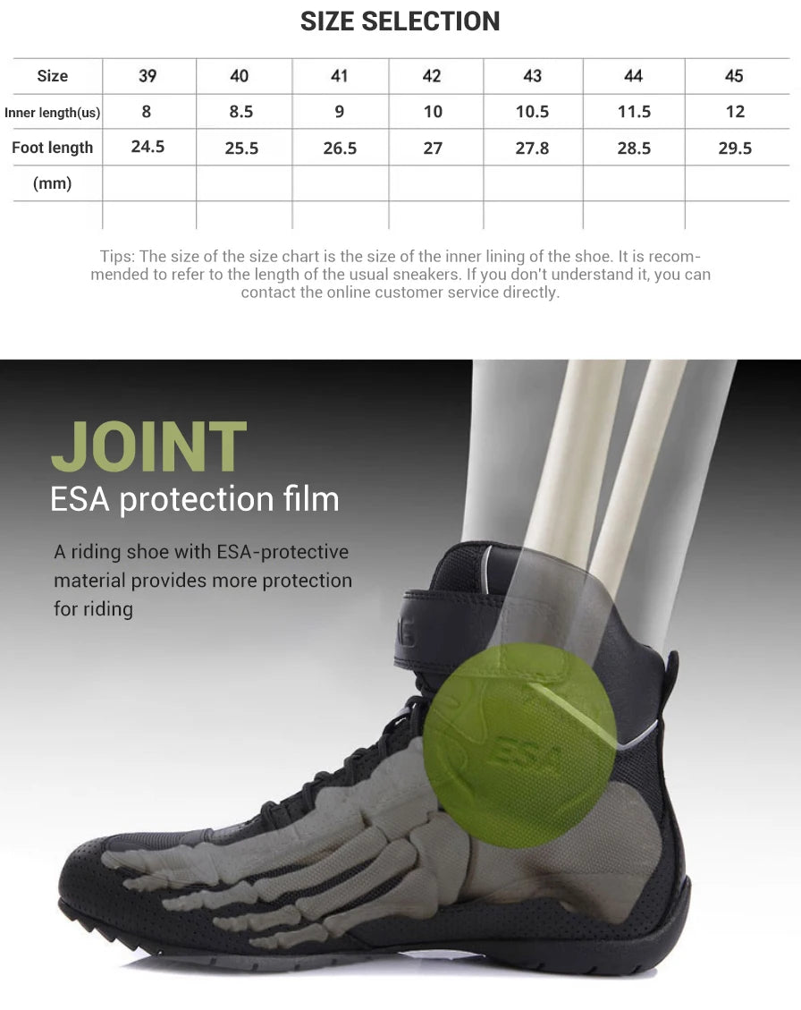 ARCX Motorcycle Boots Street Riding Shoes Anti-Slip Outdoor Trekking Hike Work Shoes for Men Breathable Non-slip Anti-fall