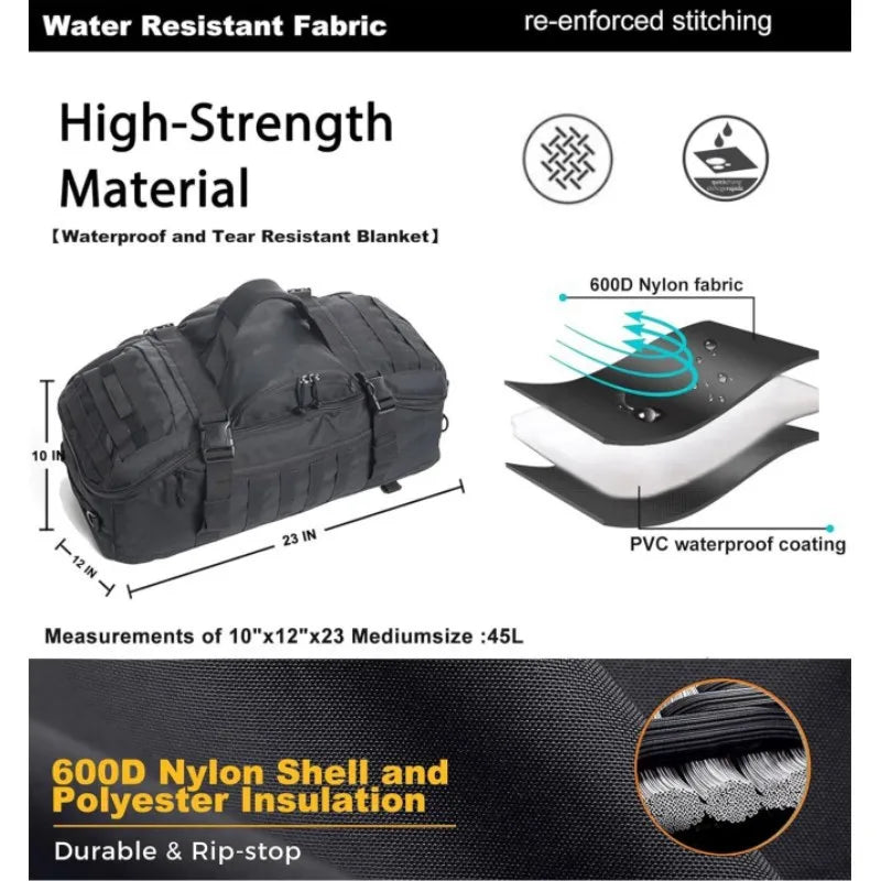 Oulylan 45L Camping Backpacks Men Tactical Backpack Waterproof Hiking Travel Climbing Rucksack Sports Gym Duffel Bag