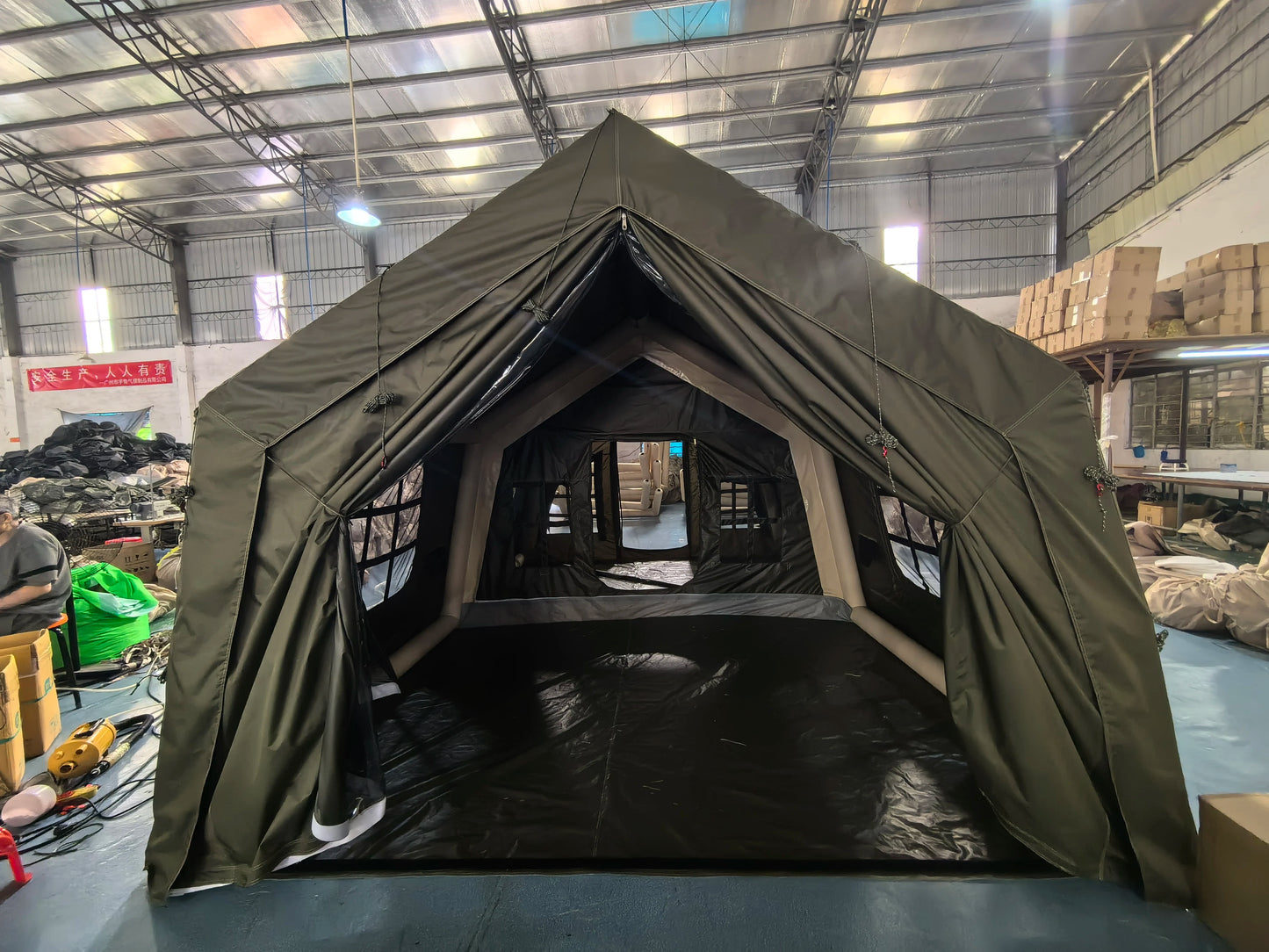 Luxury Inflatable Picnic Dome Tent, Outdoor Family Camping, Green, 17.2