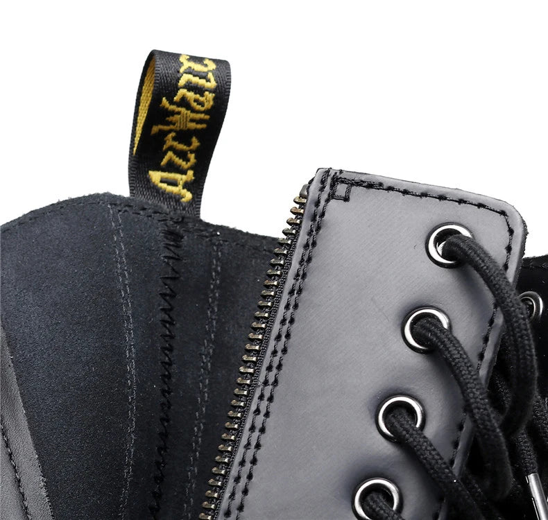 Women Boots Genuine Leather Platform Boots Motorcycle Designer Shoes Woman Zipper Optical Soles Fashion Sexy Punk Long Boots 39