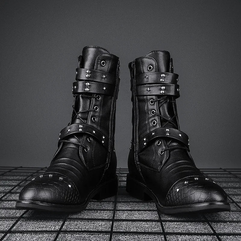 2024 New Mid Barrel  Boots Honorary Boots Motorcycle Men's Performance Boots motorcycle shoes botas moto 37-45size moto shoes