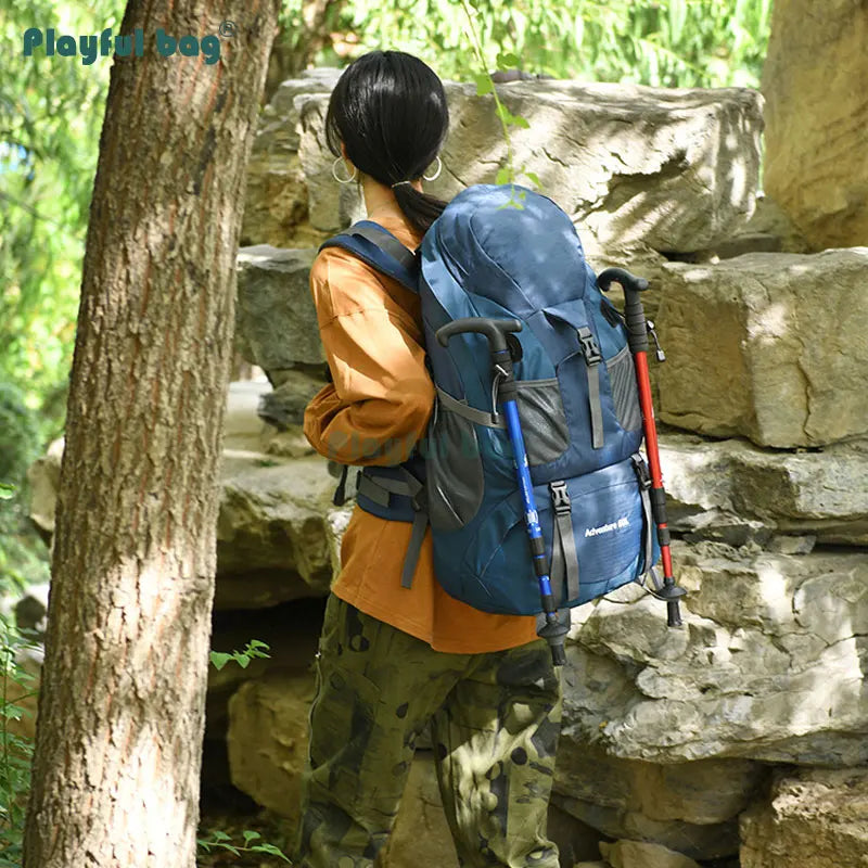 50L Outdoor Mountain Backpack Professional Waterproof Large  Capacity Light Hiking Travel Backpack Adult Bag AVA134