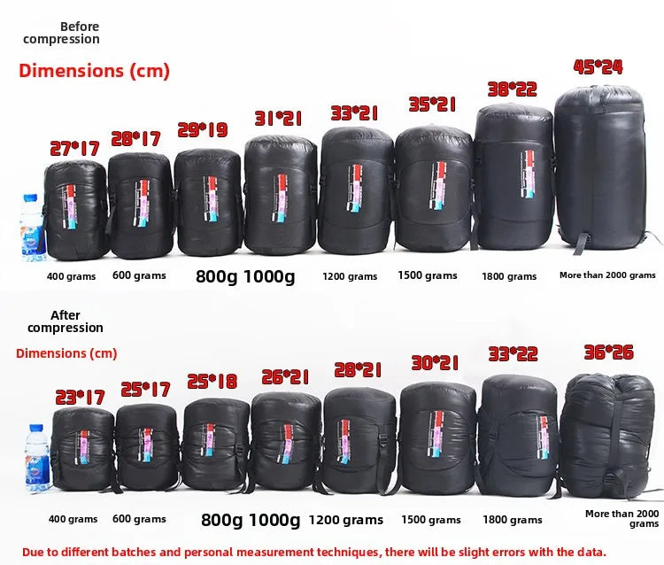 SKY ICEFeichan Mummy Down Sleeping Bag for Adults Outdoor Camping Winter Thickened Goose Down Cold-Proof Warm