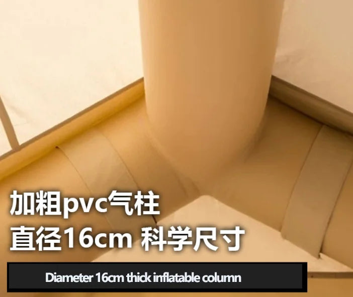 New 12 ㎡ Inflatable Tent Set Two Bedrooms Flysheet for 4~6People Hiking Camping Accessory Sun & Rain Protection Marquee