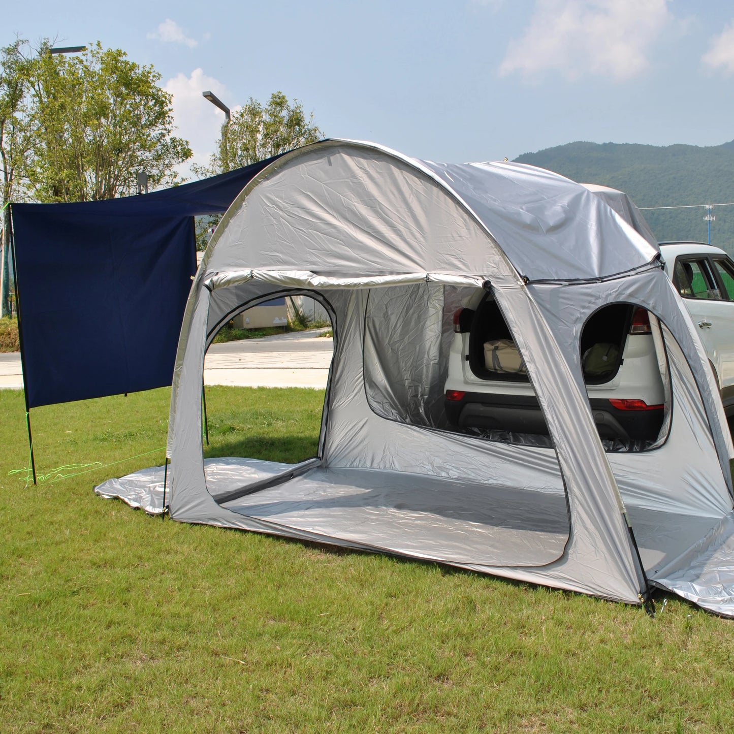Add Raincover Car Tailgate Tent with Canopy,2 Person Tram Tent, Double Layer Trailer Tent,SUV Tent,car Rear air Conditional Tent