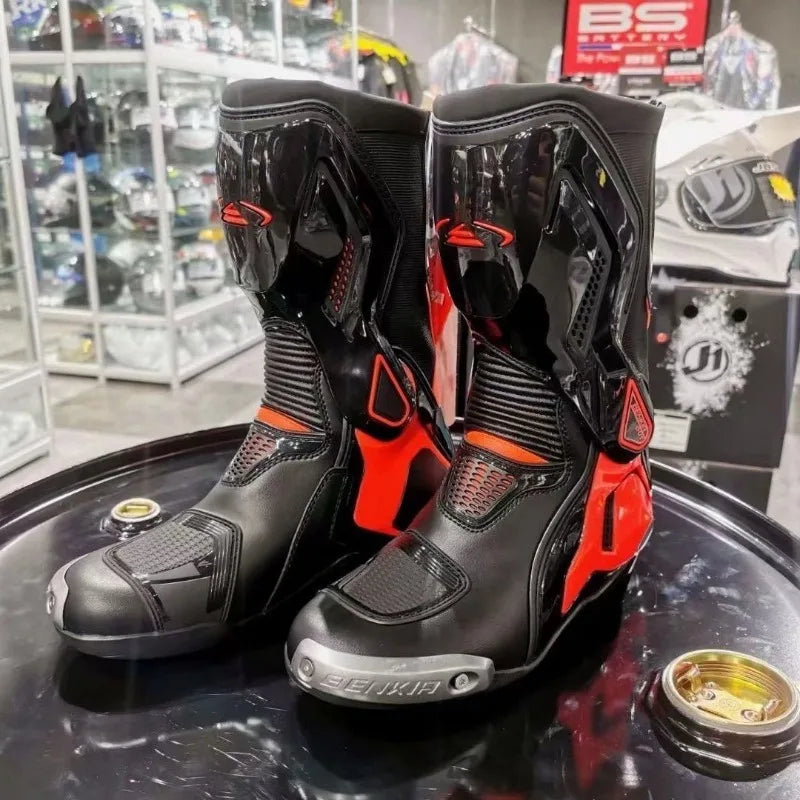 Motorcycle Riding Boots Motorcycle Rally Off-road Racing Shoes Warm and Anti Fall Riding Shoes Motorcycle Travel Supplies