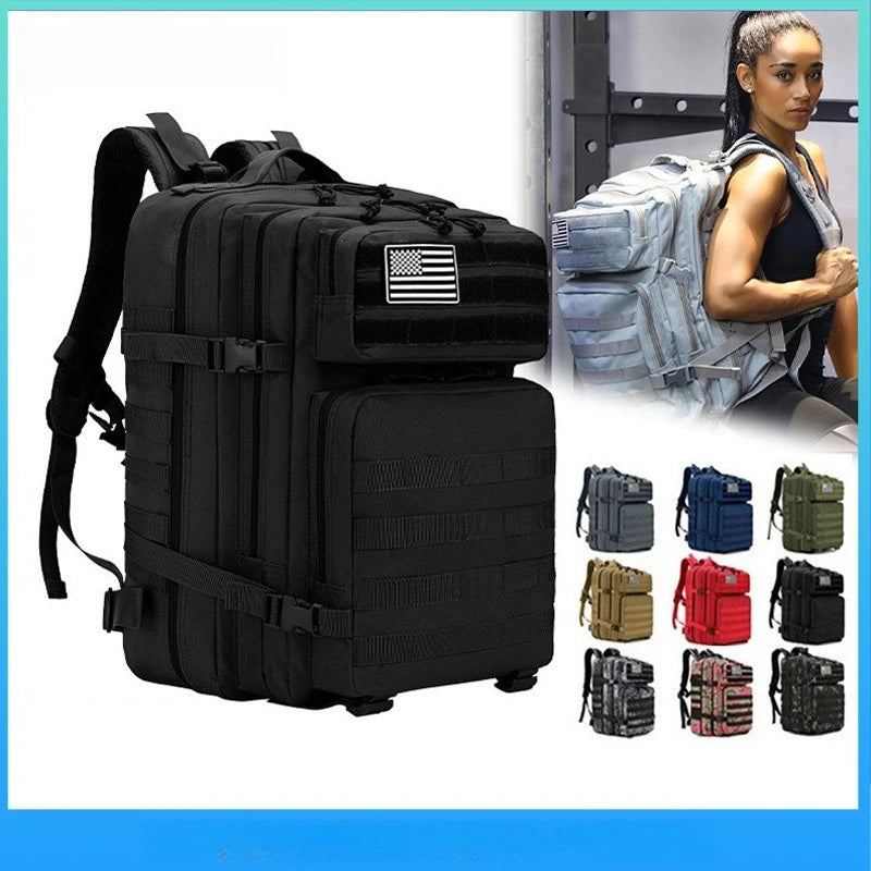 45L Lightweight Hiking Backpack Large Capacity Tactical Backpack Sport Climbing Backpack Outdoor Pack 900DOxford Water-Resistant