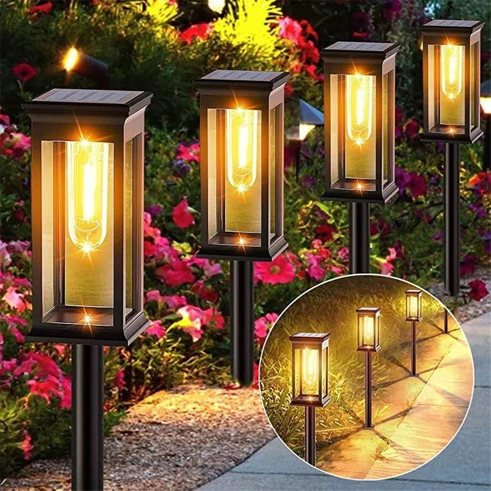 Solar Pathway Lights Waterproof take Lights Warm White Solar Light for Garden Walkway Driveway Yard Lawn Landscape Lighting
