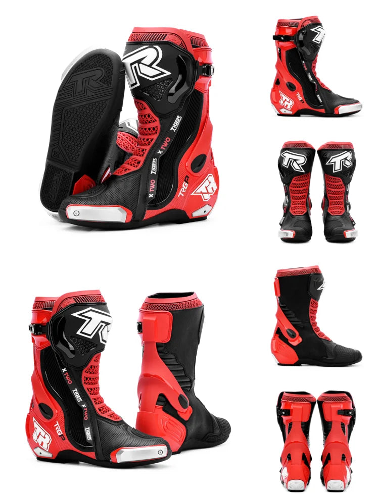Professional Motorcycle Boots Waterproof Motocross Boots Non-slip Motorcycle Off-road Shoes Motorcycle Protective For 4 Season