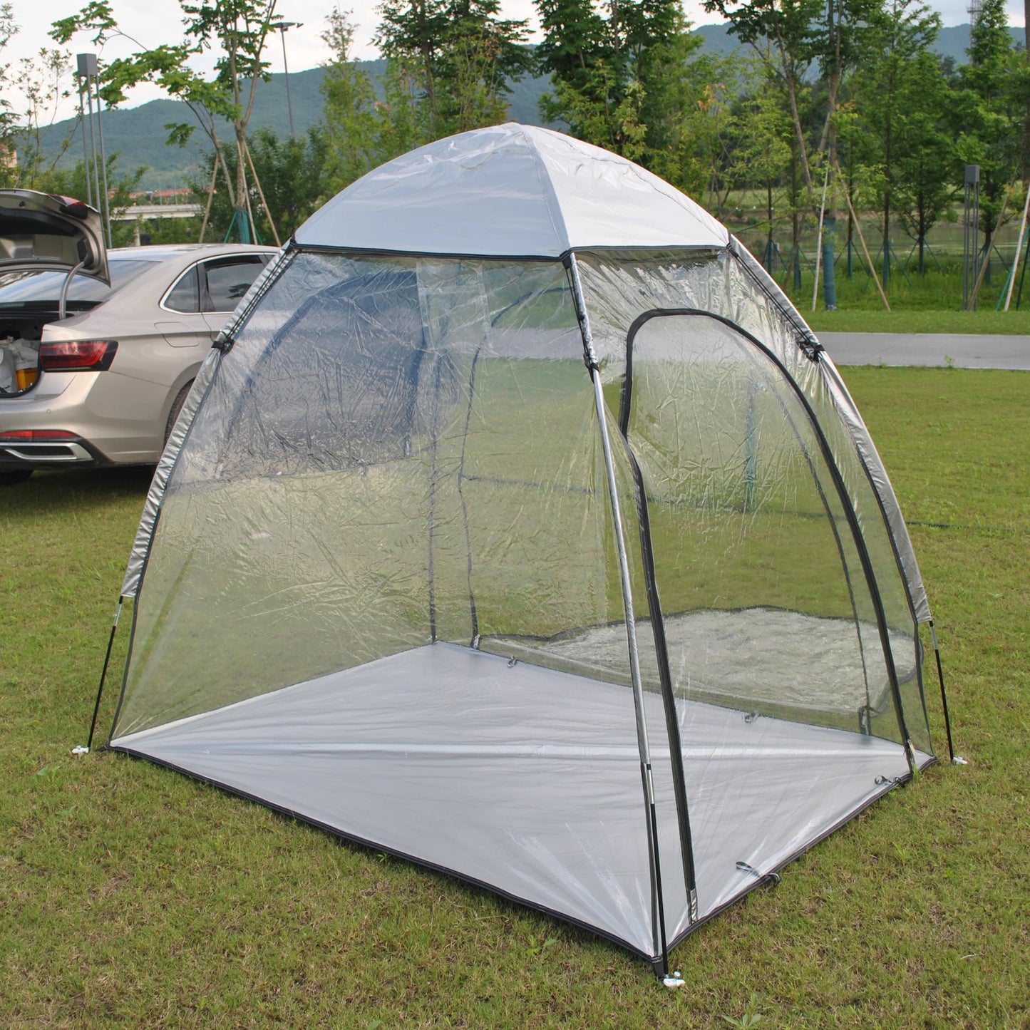 Sports Tent All Weather Clear Sport Shelter Waterproof and Windproof with Detachable Top Cover Rain Tent,PVC tent,Warm keep tent