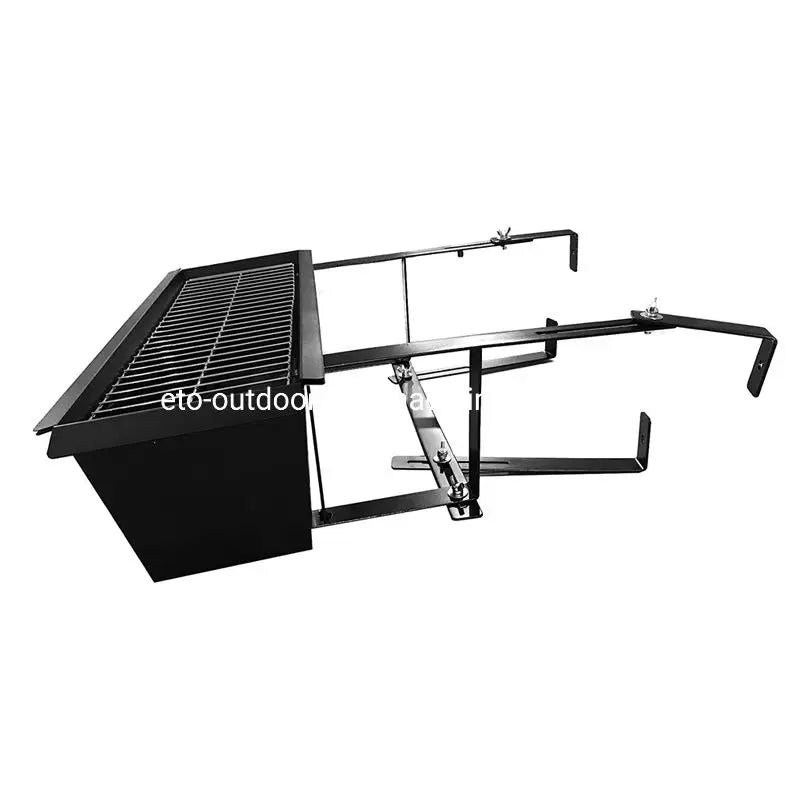 Stainless Steel Hanging BBQ Grill - Balcony Charcoal Barbecue Grill with Flower Pot Design for Outdoor Small Space Cooking