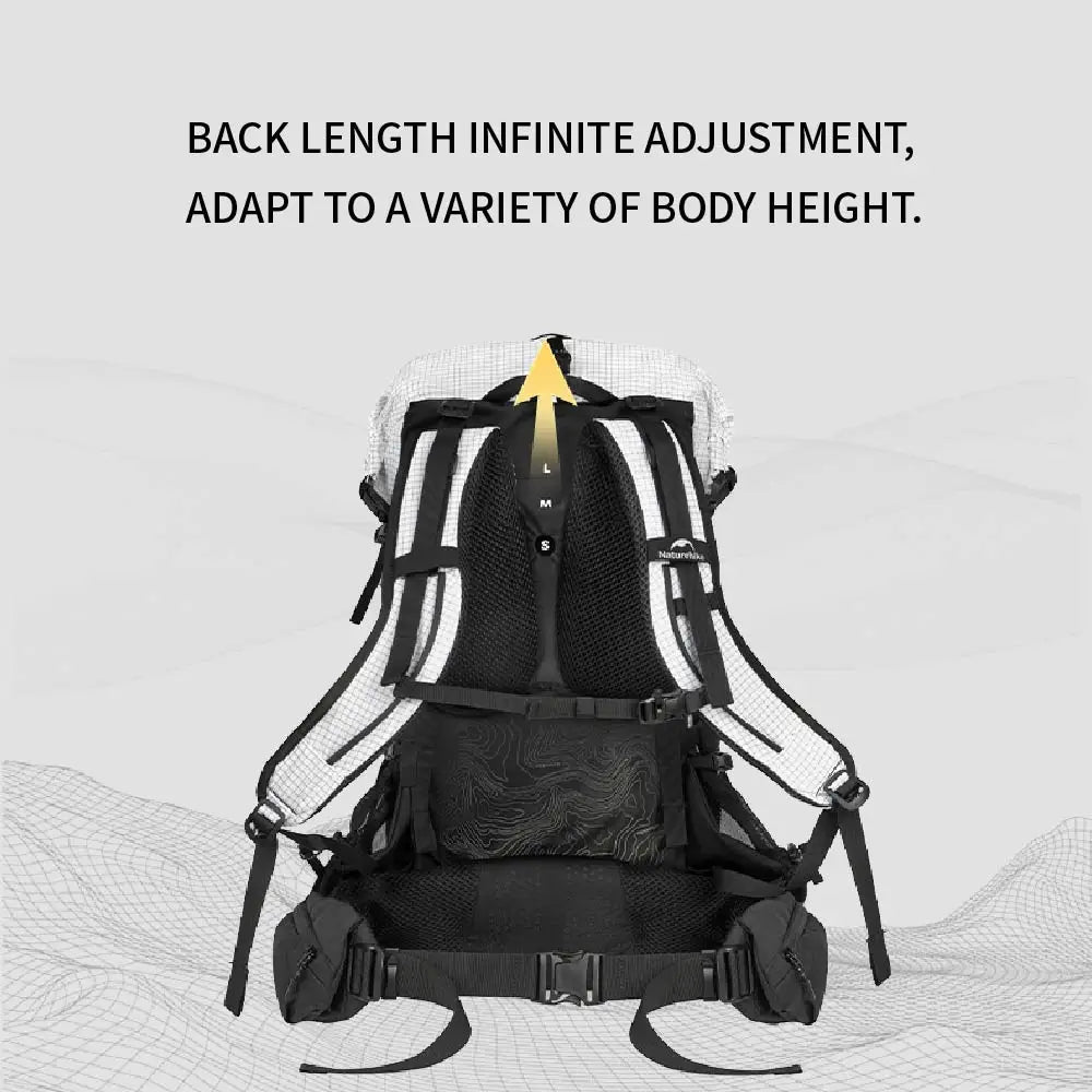 Naturehike Helium Series 40L Hiking Backpack Waterproof Wear Resistant Outdoor Travel Sport Climbing Shoulder Bag With RainCover