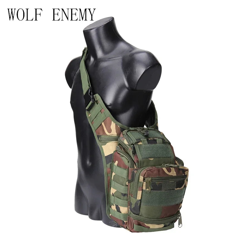 Large Hunting Sling Backpack EDC Tactical Shoulder Bag Molle  Chest Pack Waterproof Outdoor Camping Trekking Camera Pack