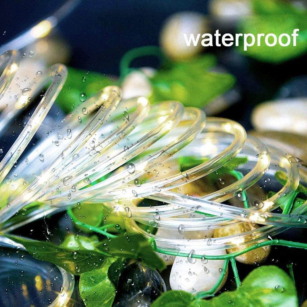 Solar Lights For Garden Decoration Led Rope Strip Lights 8 Mode 7m/12m/22m Waterproof Garland For Fence Yard Party Wedding Decor
