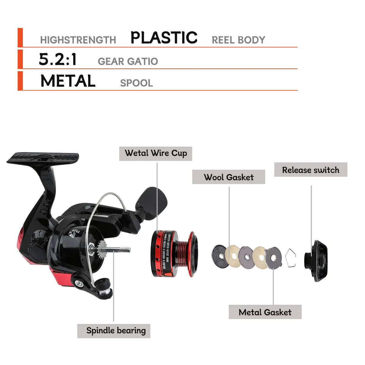 A complete set of ultra-light and ultra-hard carbon lure fishing rod casting gear