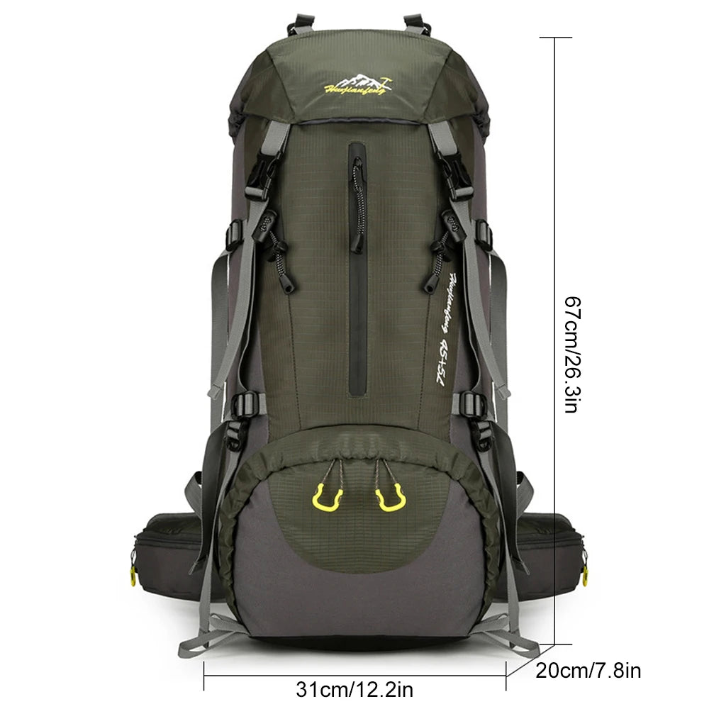 50L Hiking Backpack Men Women, Large Backpack Packs, Waterproof Camping Backpacks Bag, Camping Essentials for Trekking Travel