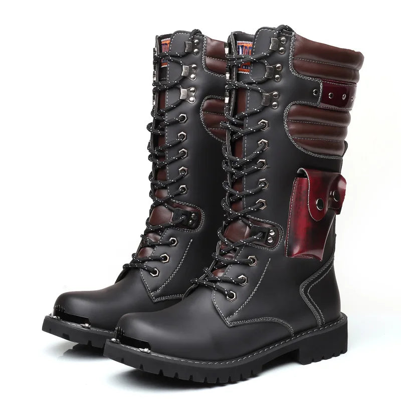 Motorcycle Boots Men Moto Racing Motocross Off-Road Motorbike Motorcycle Shoes Botas Moto Riding Boots High Boots