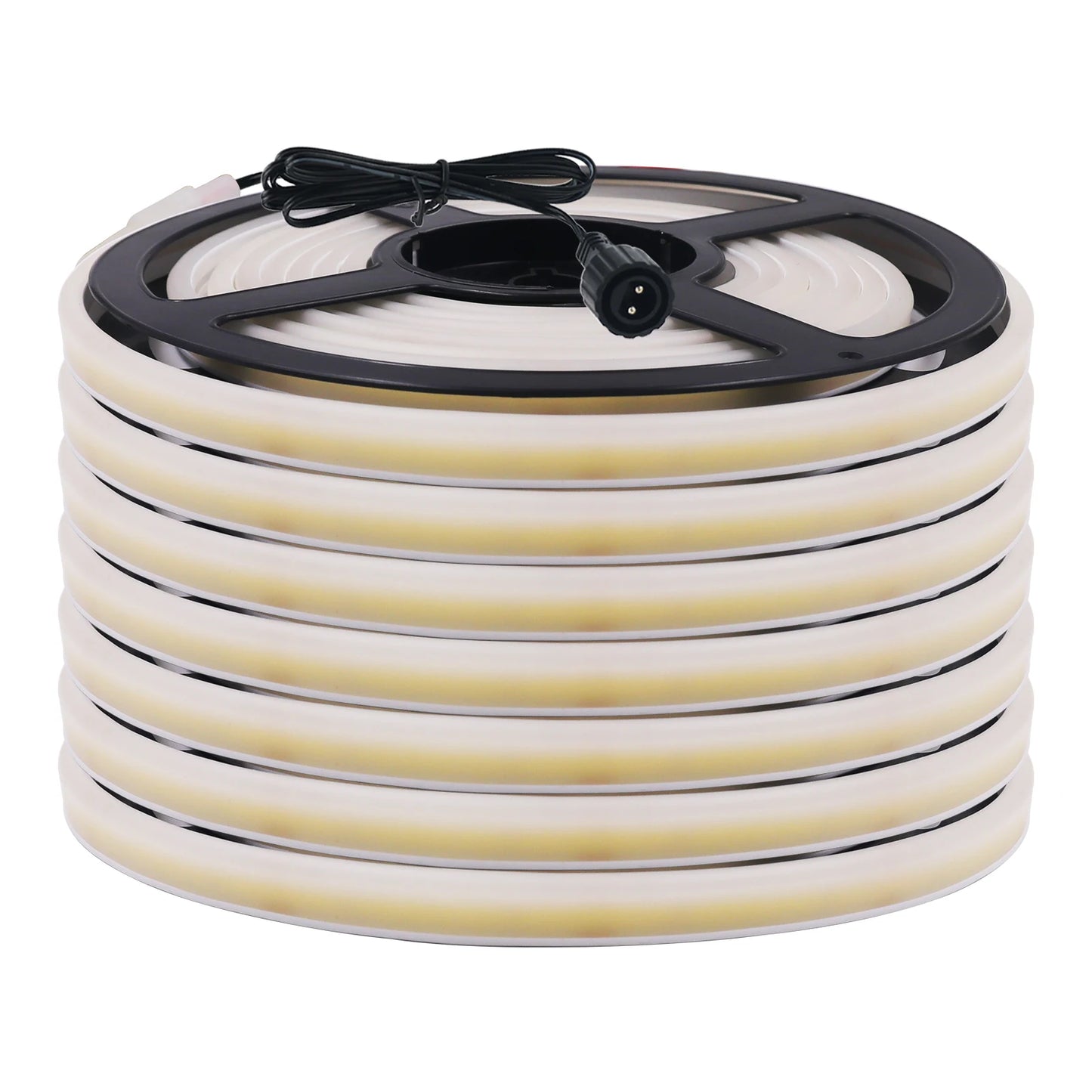 24V Solar Powered COB LED Strip Light Double Side Glow 320 LEDs/m Waterproof Flexible Neon Tape Indoor Outdoor Linear Lighting