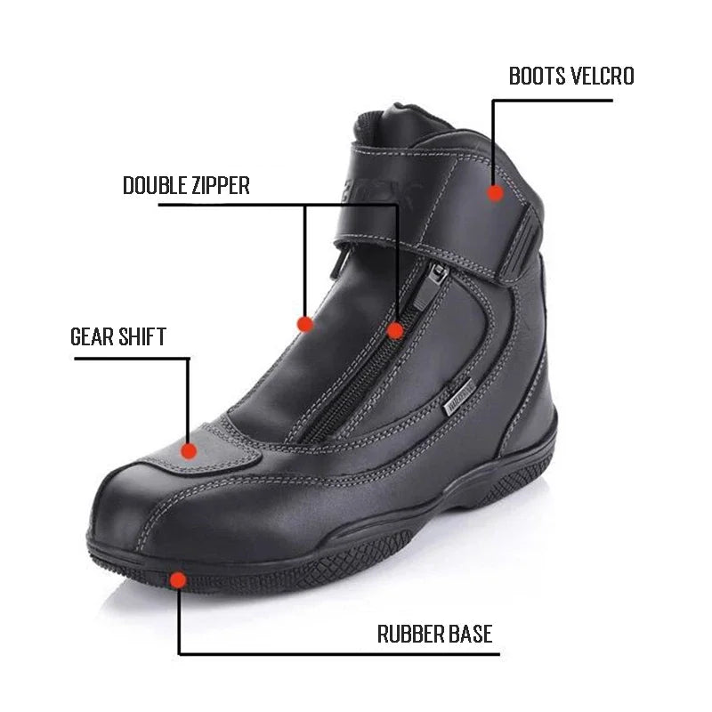 ARCX Waterproof Cow Leather Motorcycle Boots for Men Racing Riding Motorbike Shoes Protective Gear Durable Safety Footwear