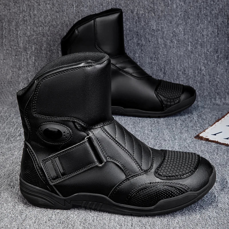 New Motorcycle Boots Men Waterproof Motocross Riding Boot Men's Motorbike Shoes Breathable Anti-slip Motos Protective Boots